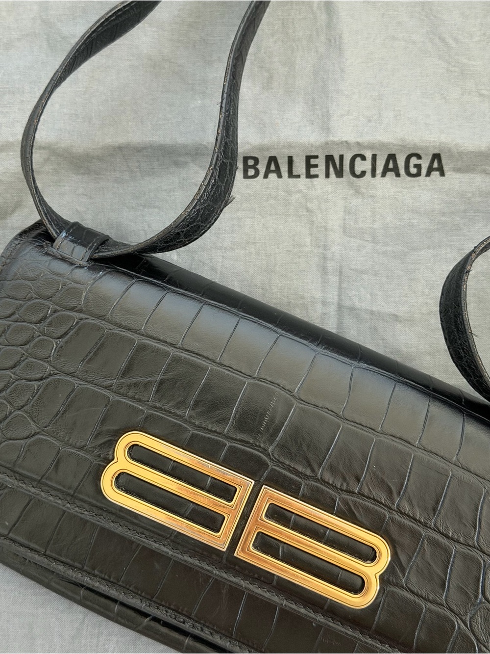 Balenciaga Gossip Small Bag Croc-Embossed - Picture 2 of 6